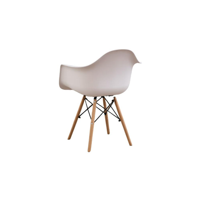 Silla Delia, Color Blanco, Con espaldar y patas en Madera