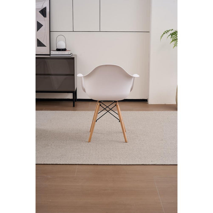 Silla Delia, Color Blanco, Con espaldar y patas en Madera