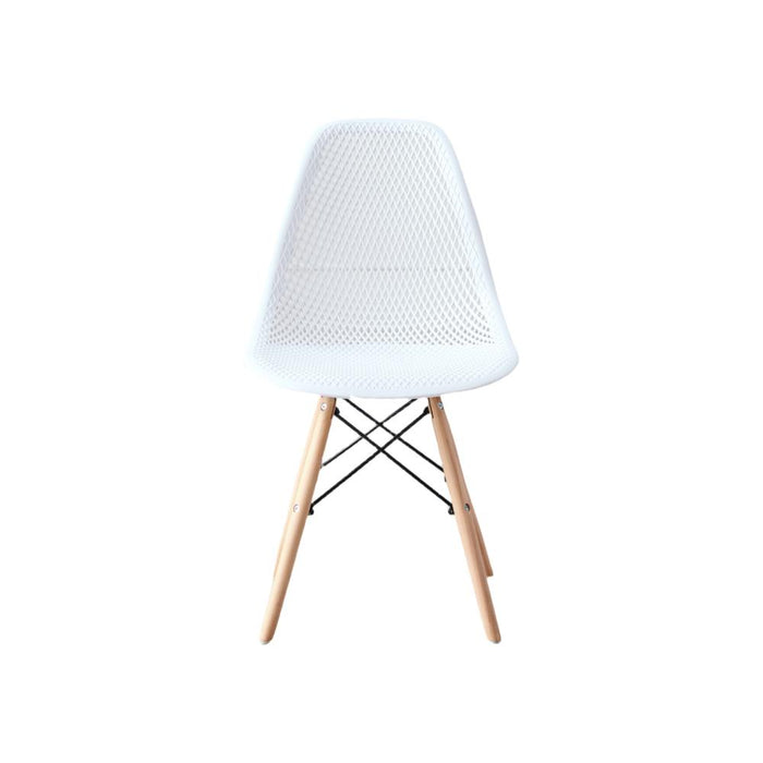 Silla Marcus, Color Blanco, Con espaldar y patas en Madera