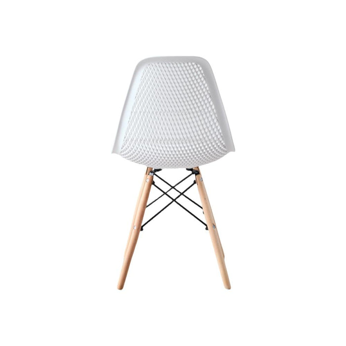 Silla Marcus, Color Blanco, Con espaldar y patas en Madera