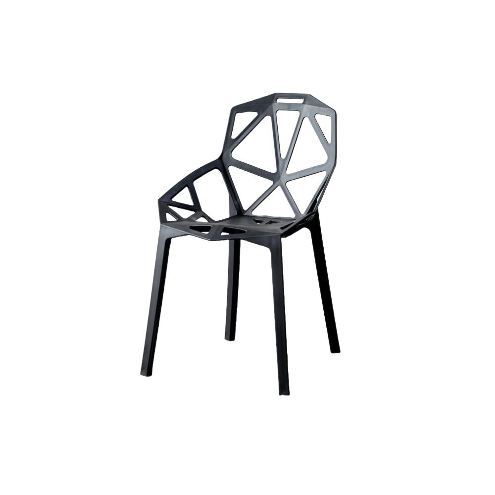 Silla Roxy, Color Negro, Con espaldar y diseño Moderno