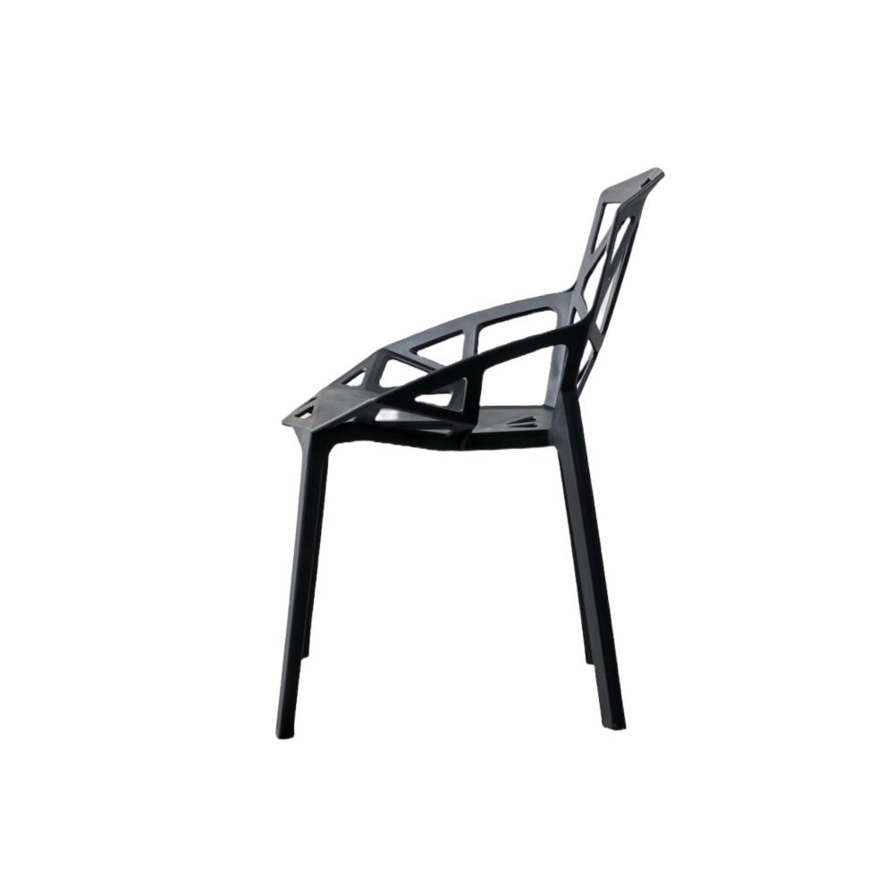 Silla Roxy, Color Negro, Con espaldar y diseño Moderno