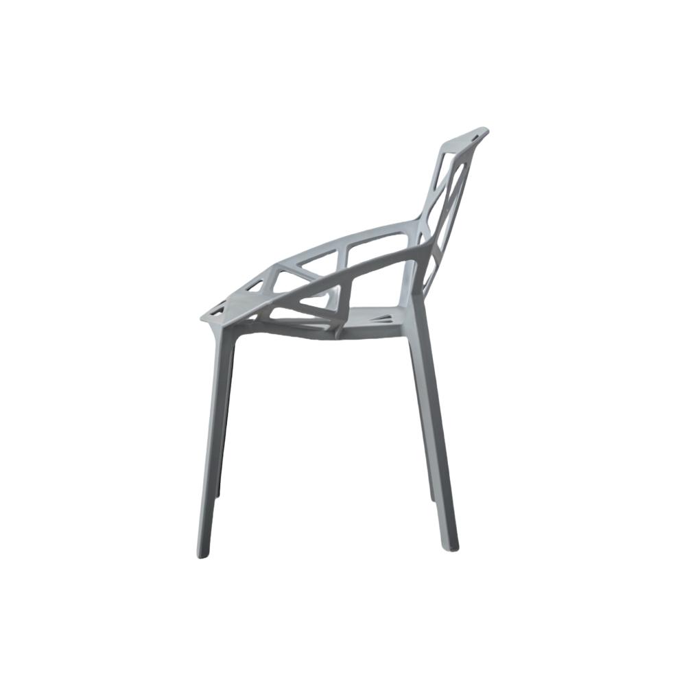 Silla Roxy, Color Gris Oscuro, Con espaldar y diseño Moderno