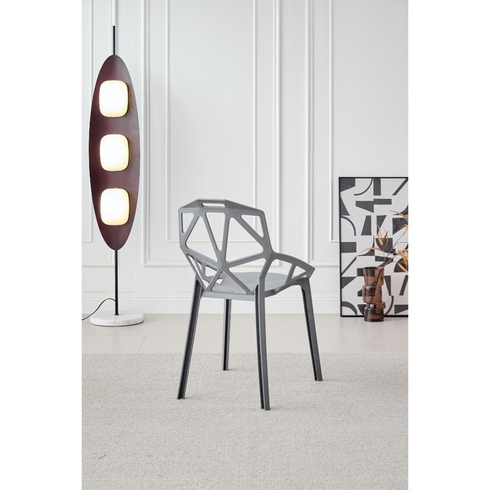 Silla Roxy, Color Gris Oscuro, Con espaldar y diseño Moderno