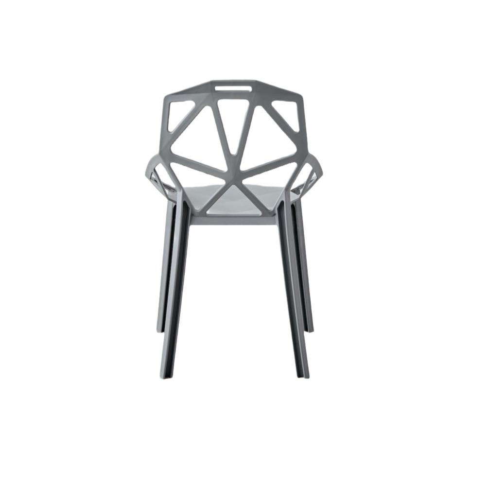 Silla Roxy, Color Gris Oscuro, Con espaldar y diseño Moderno