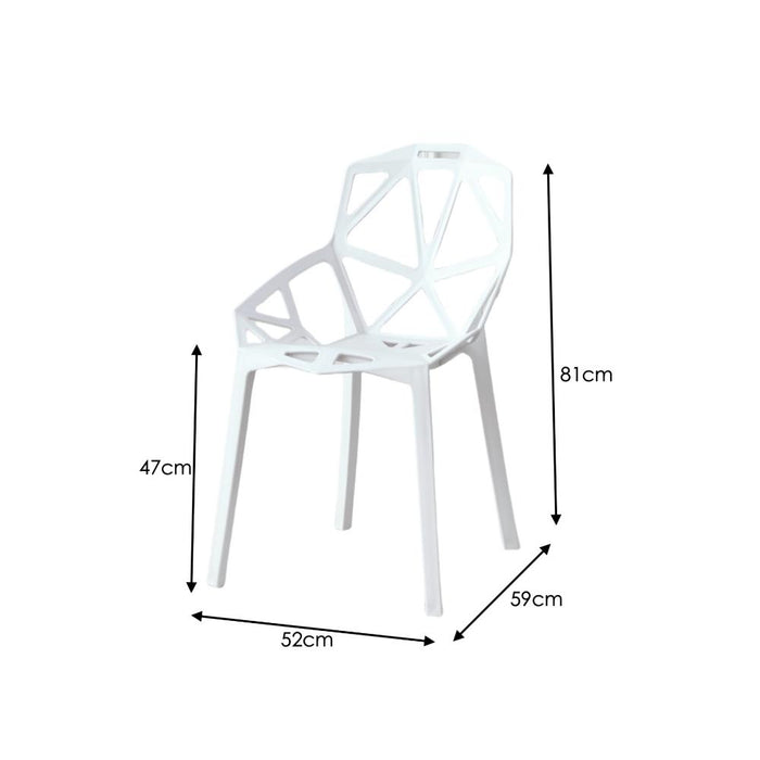 Silla Roxy, Color Blanco, Con espaldar y diseño Moderno