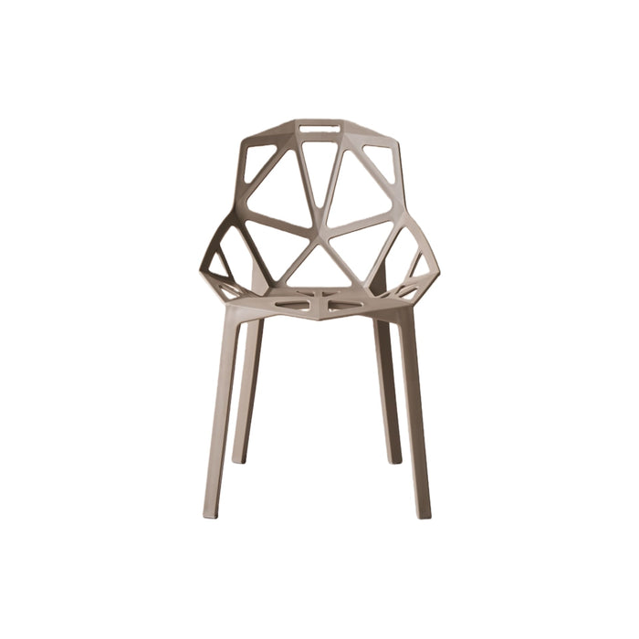 Silla Roxy, Color Taupe, Con espaldar y diseño Moderno