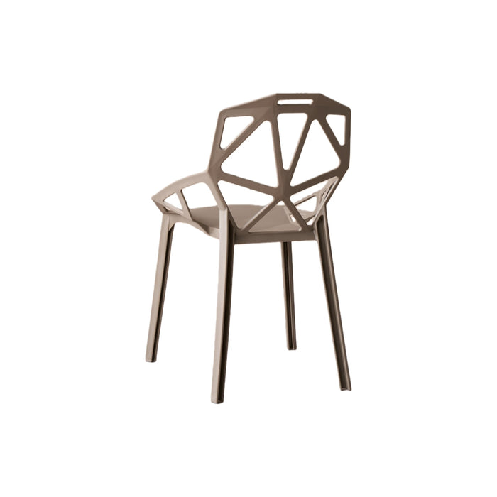 Silla Roxy, Color Taupe, Con espaldar y diseño Moderno