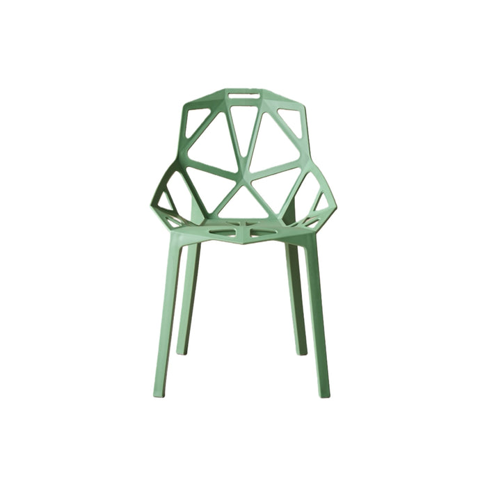 Silla Roxy, Color Verde, Con espaldar y diseño Moderno