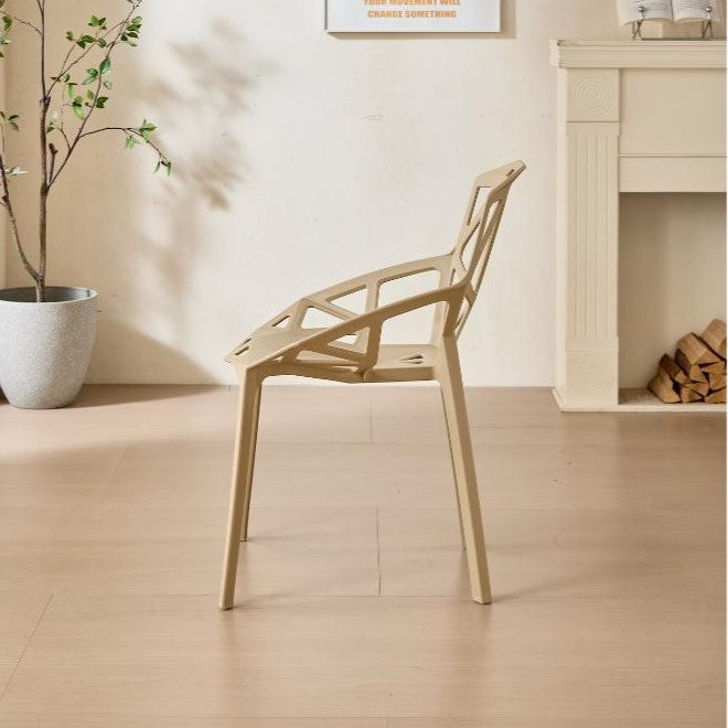 Silla Roxy, Color Khaki, con Espaldar y Diseño Moderno