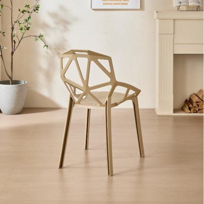 Silla Roxy, Color Khaki, con Espaldar y Diseño Moderno