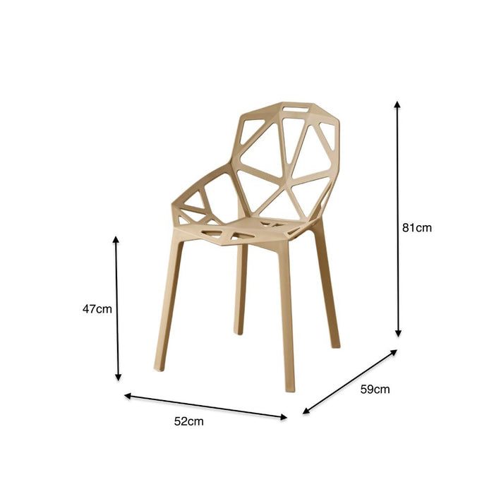 Silla Roxy, Color Khaki, con Espaldar y Diseño Moderno