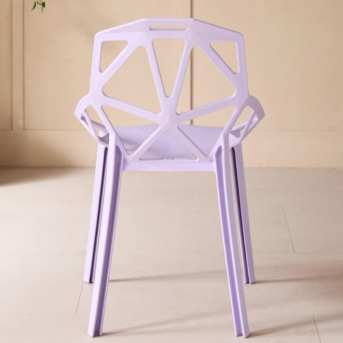 Silla Roxy, Color Lila, con Espaldar y Diseño Moderno