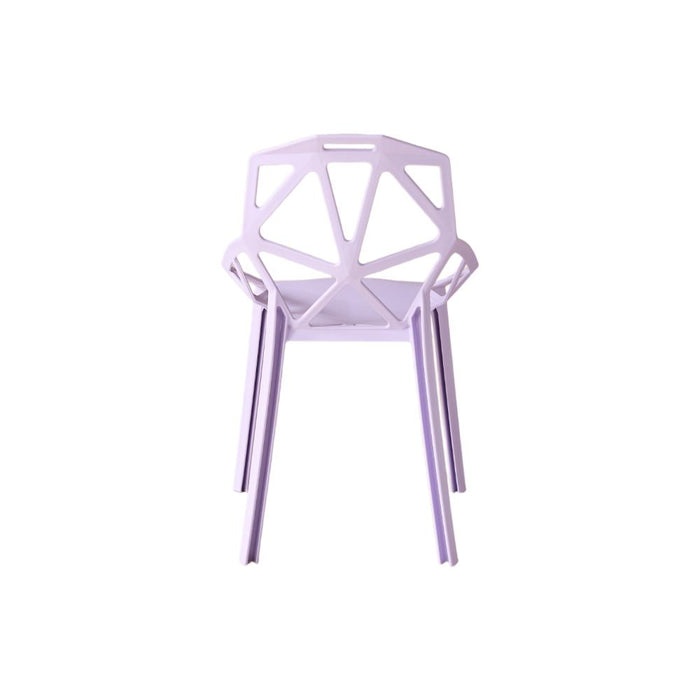 Silla Roxy, Color Lila, con Espaldar y Diseño Moderno