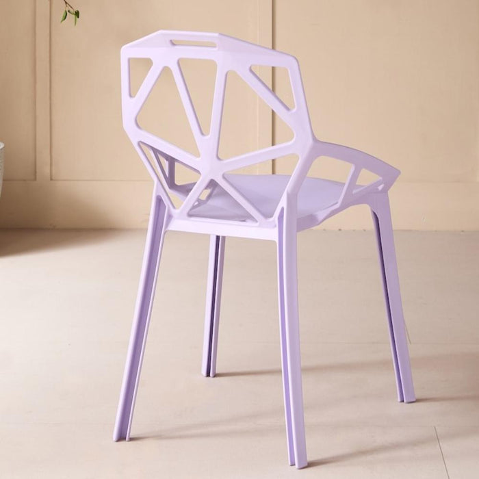 Silla Roxy, Color Lila, con Espaldar y Diseño Moderno