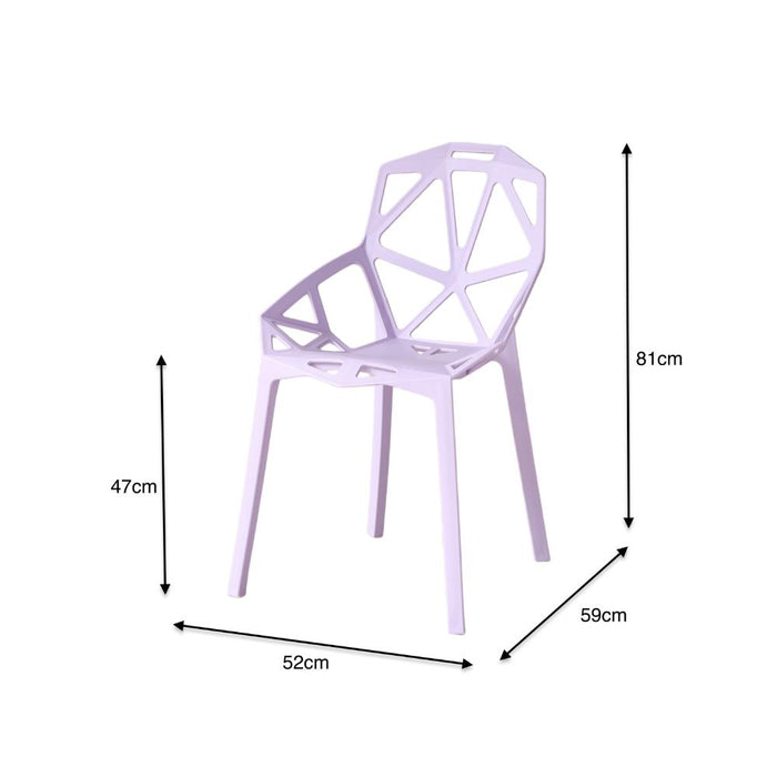Silla Roxy, Color Lila, con Espaldar y Diseño Moderno