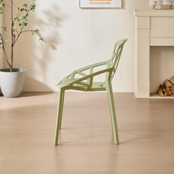 Silla Roxy, Color Verde, Con espaldar y diseño Moderno