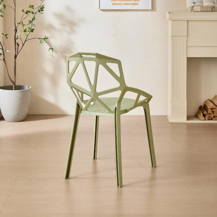 Silla Roxy, Color Verde, Con espaldar y diseño Moderno