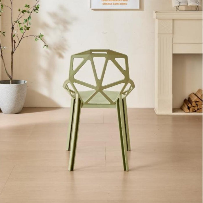 Silla Roxy, Color Verde, Con espaldar y diseño Moderno