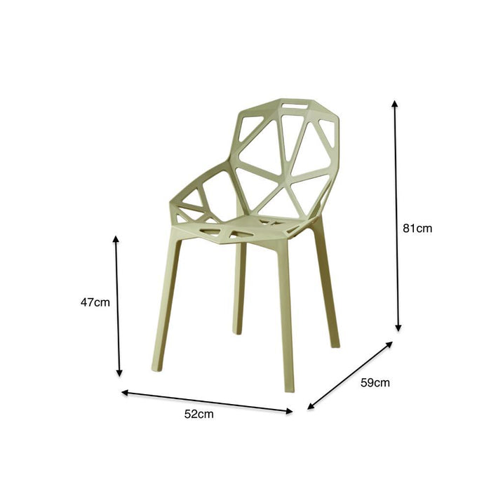 Silla Roxy, Color Verde, Con espaldar y diseño Moderno