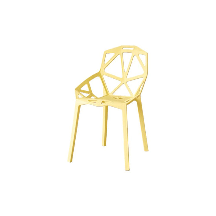 Silla Roxy, Color Amarillo, Con espaldar y diseño Moderno