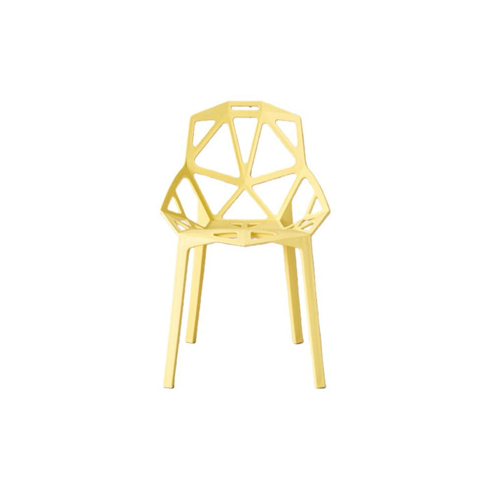 Silla Roxy, Color Amarillo, Con espaldar y diseño Moderno