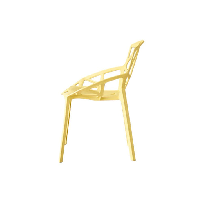Silla Roxy, Color Amarillo, Con espaldar y diseño Moderno