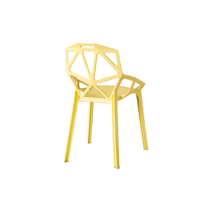 Silla Roxy, Color Amarillo, Con espaldar y diseño Moderno