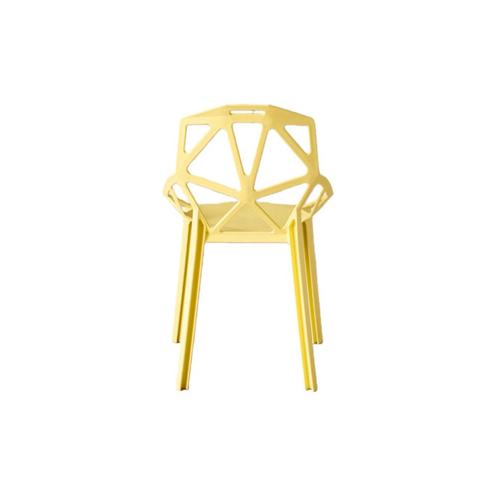 Silla Roxy, Color Amarillo, Con espaldar y diseño Moderno