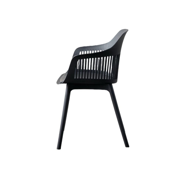 Silla Con Cojin Max, Color Negro, Con espaldar y cojín