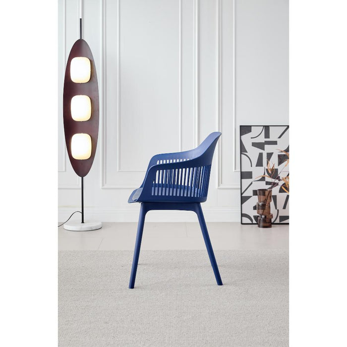 Silla Con Cojin Max, Color Azul, Con espaldar y cojín