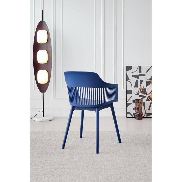 Silla Con Cojin Max, Color Azul, Con espaldar y cojín