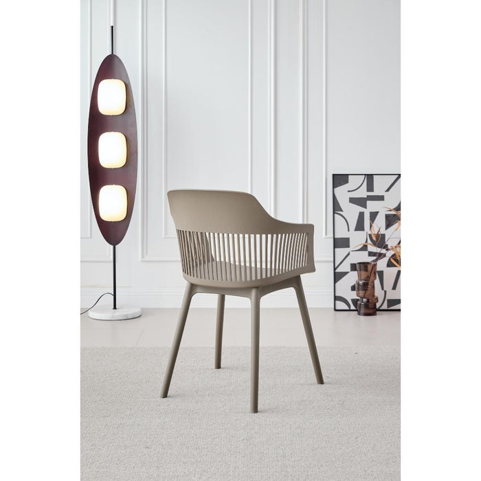 Silla Con Cojin Max, Color Taupe, Con espaldar y cojín