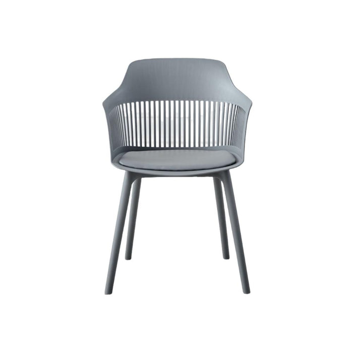 Silla Con Cojin Max, Color Gris Oscuro, Con espaldar y cojín