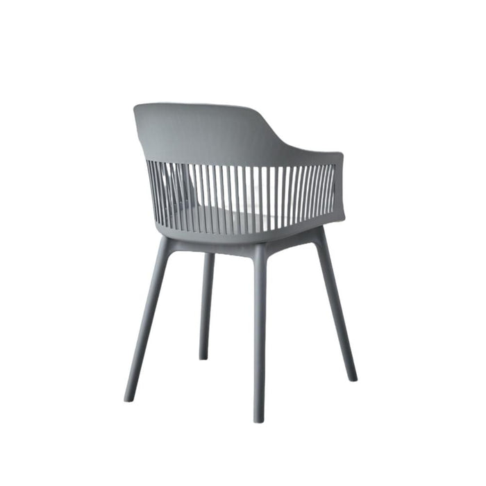 Silla Con Cojin Max, Color Gris Oscuro, Con espaldar y cojín