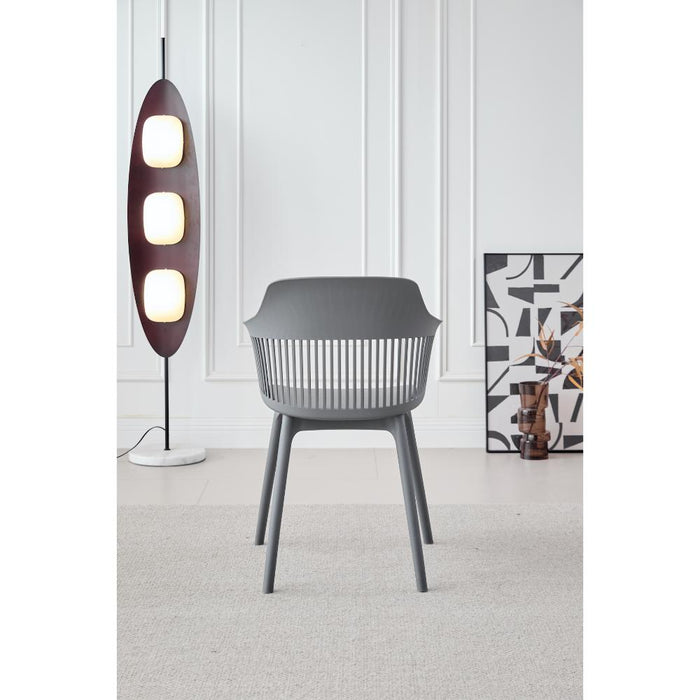 Silla Con Cojin Max, Color Gris Oscuro, Con espaldar y cojín