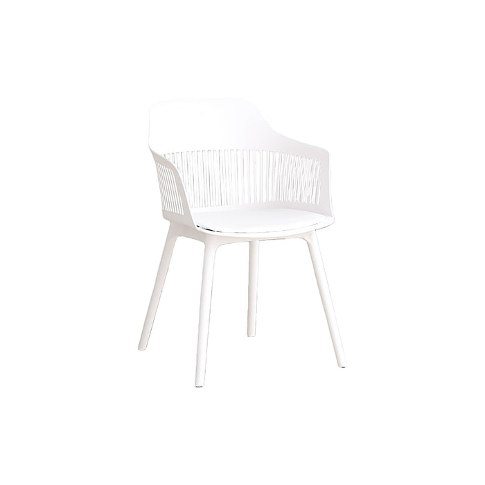 Silla Con Cojin Max, Color Blanco, Con espaldar en rejilla