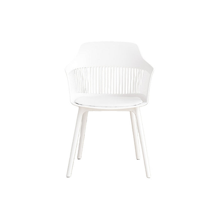 Silla Con Cojin Max, Color Blanco, Con espaldar en rejilla