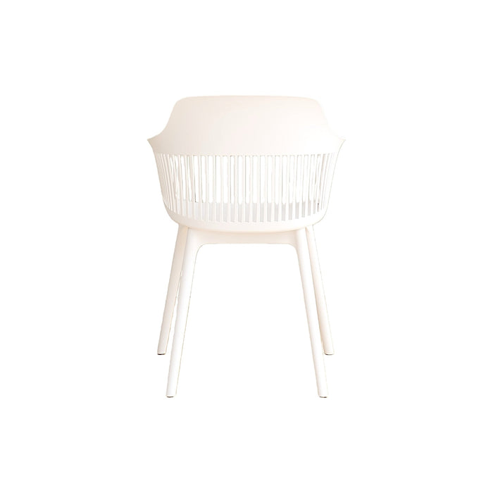 Silla Con Cojin Max, Color Blanco, Con espaldar en rejilla