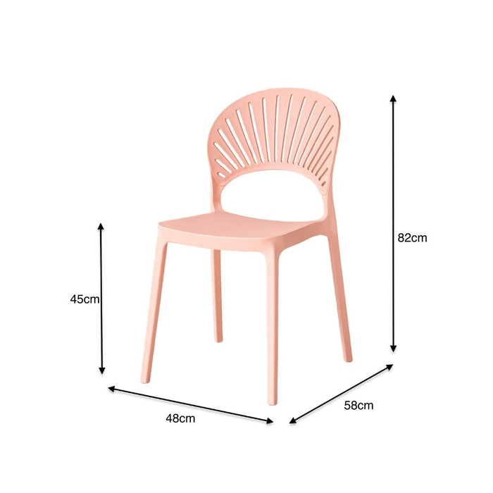 Silla Paraíso, Color Mandarina, con Espaldar y Diseño Moderno