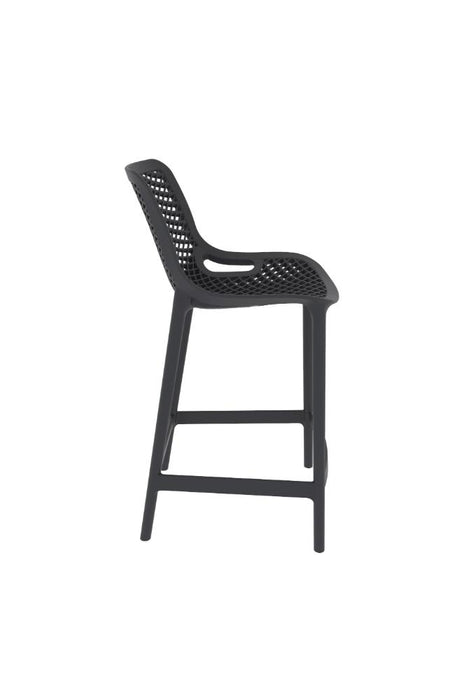 Silla para Bar Miame, Color Negro, con reposa pies en diseño Moderno