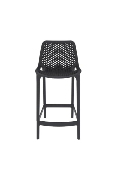 Silla para Bar Miame, Color Negro, con reposa pies en diseño Moderno