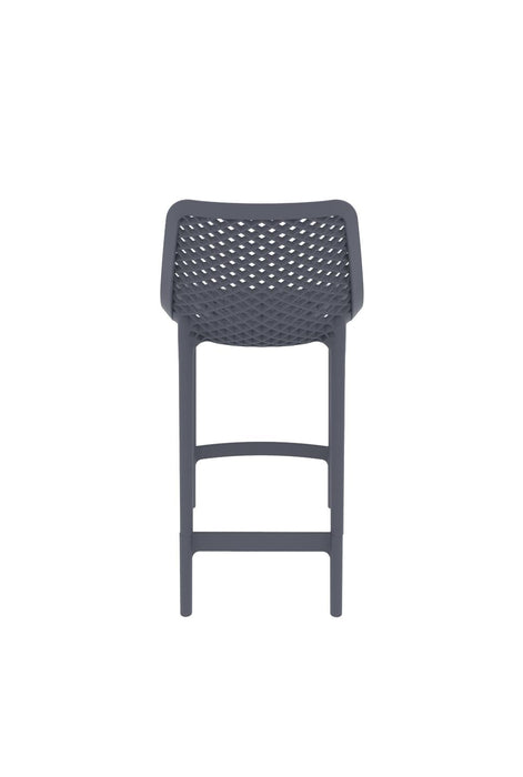 Silla para Bar Miame, Color Gris Oscuro, con reposa pies en diseño Moderno