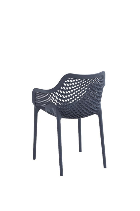 Silla con Brazos Miame, Gris Oscuro, con espaldar y diseño moderno