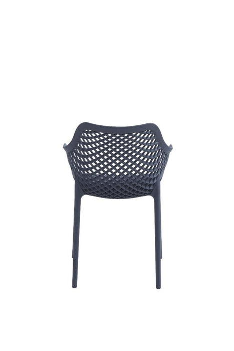 Silla con Brazos Miame, Gris Oscuro, con espaldar y diseño moderno