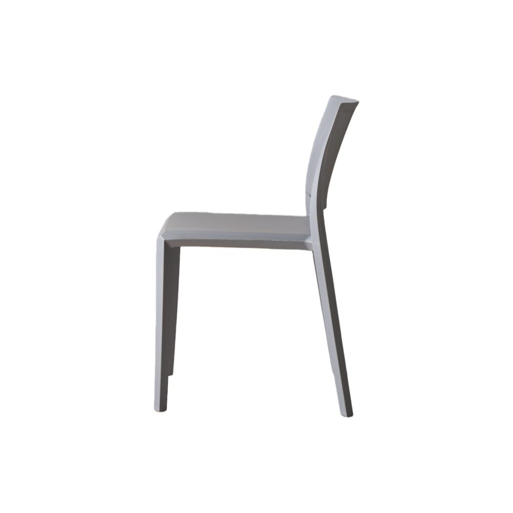 Silla Toledo, Color gris, Con espaldar liso y cuadrado, diseño moderno