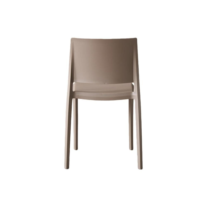 Silla Toledo, Color Taupe, Con espaldar liso y cuadrado, diseño moderno