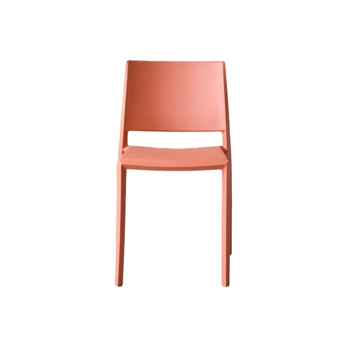 Silla Toledo, Color Terracota, Con espaldar liso y cuadrado, diseño moderno