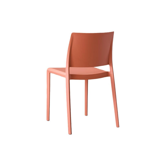 Silla Toledo, Color Terracota, Con espaldar liso y cuadrado, diseño moderno