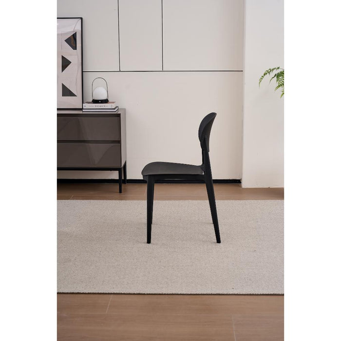 Silla Milan, Color Negro, Con espaldar y diseño Moderno